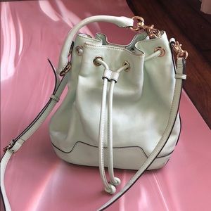 Rebecca Minkoff mint barrel bag.
